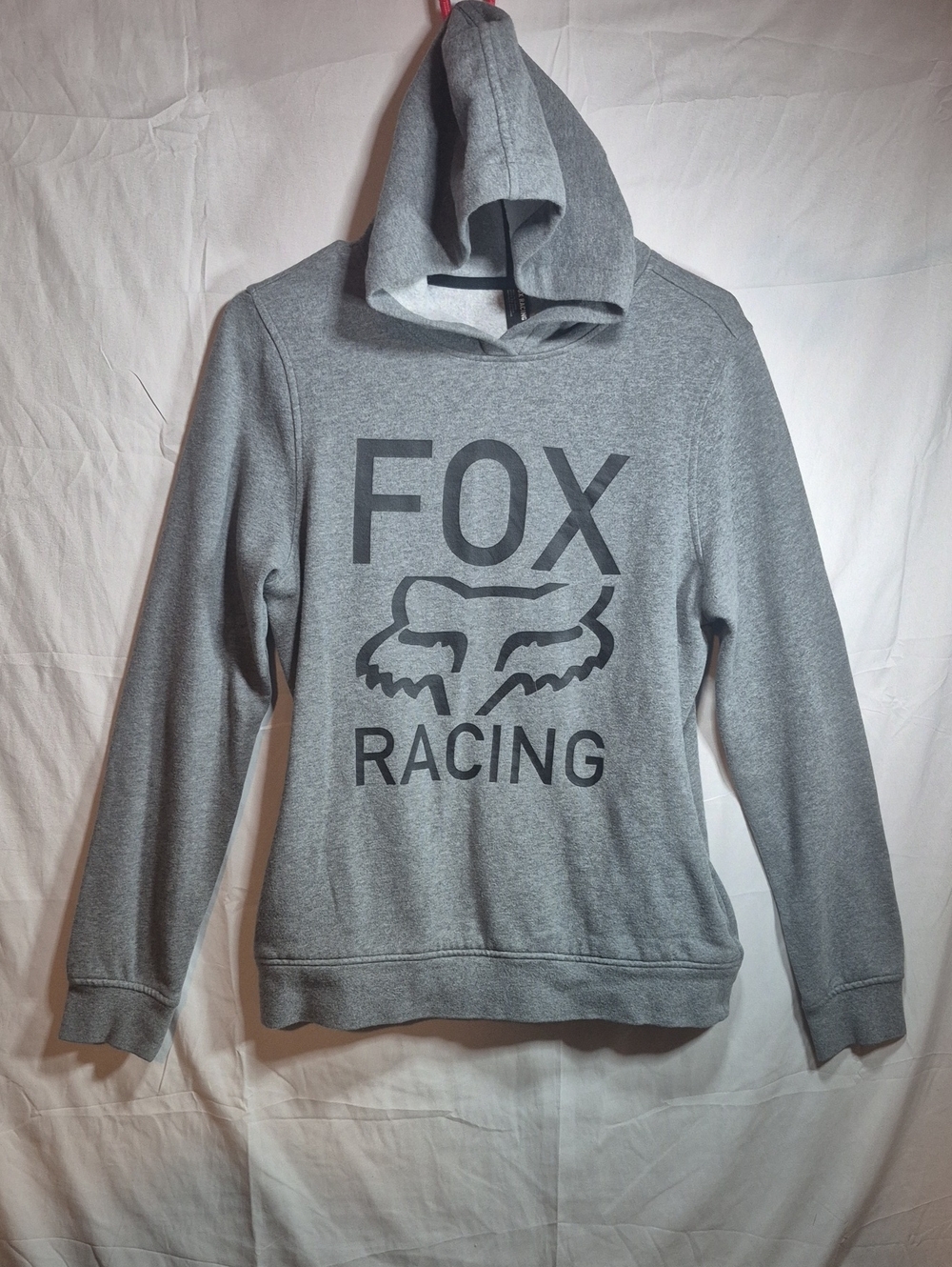 Fox Grey Hooded Racing Sweatshirt